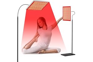 TUOHUN Red Light Therapy, Red Light Therapy Lamp for Body Face, Infrared Light Therapy Panel with Stand for Skin Care,Muscles Pain Relief, Led 660nm Red Light and 850nm Near Infrared Light Device at Home