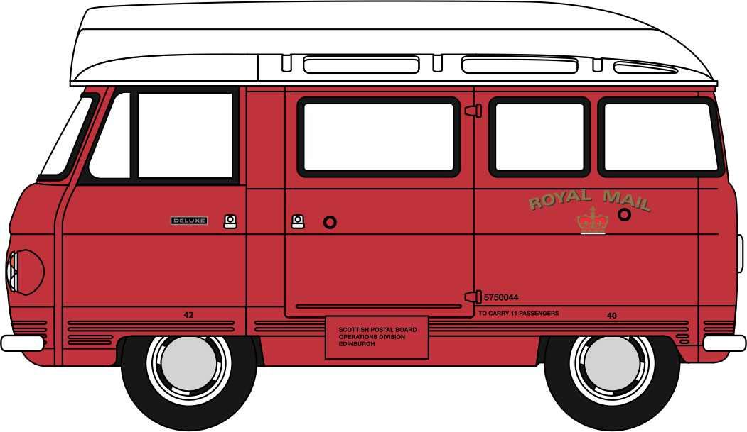 Oxford Diecast 1:76 Royal Mail (Scotland) Commer PB Postbus Collectable model 76PB010