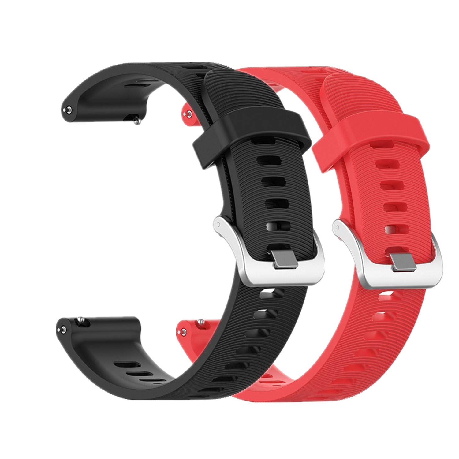 Huwokxix Silicone Replacement Strap Band for Garmin Forerunner 245/645/158/Venu/Vivomove 3
