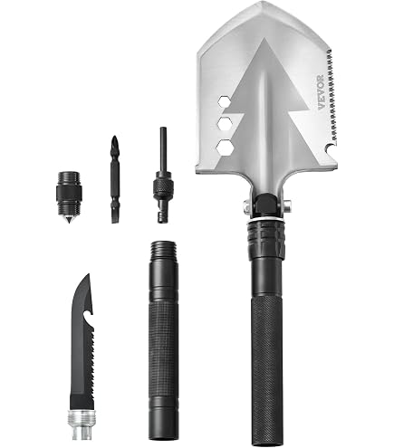 United Cutlery M48 Kommando Black Stainless Steel Camping Shovel – Survival Tool 2979