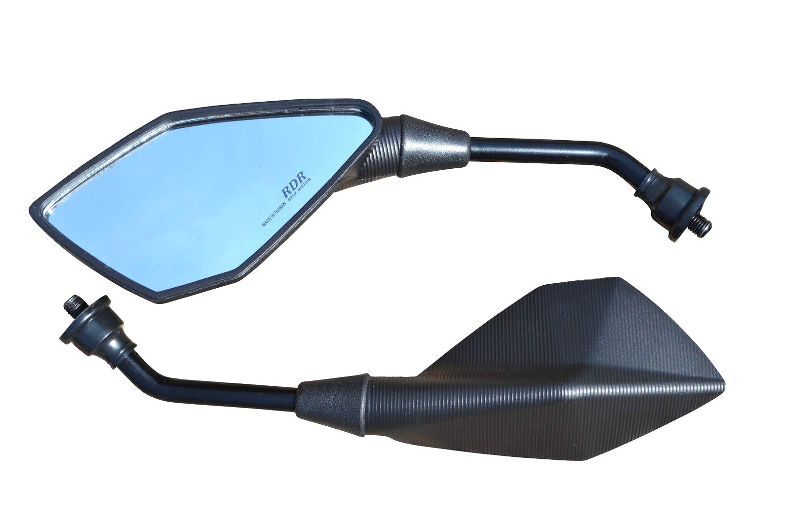 Motorbike Mirrors 10mm for Streetfighters Adventure Bikes Commuter Bike (1 x clockwise 1 x anticlockwise)