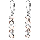 JBAERD DNA Earrings Sterling Silver DNA Earrings Dangle Jewelry Gifts for Women