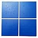 5-Inch By 5-Inch Blue Dots Baseplate Lego-Compatible 4-Pack