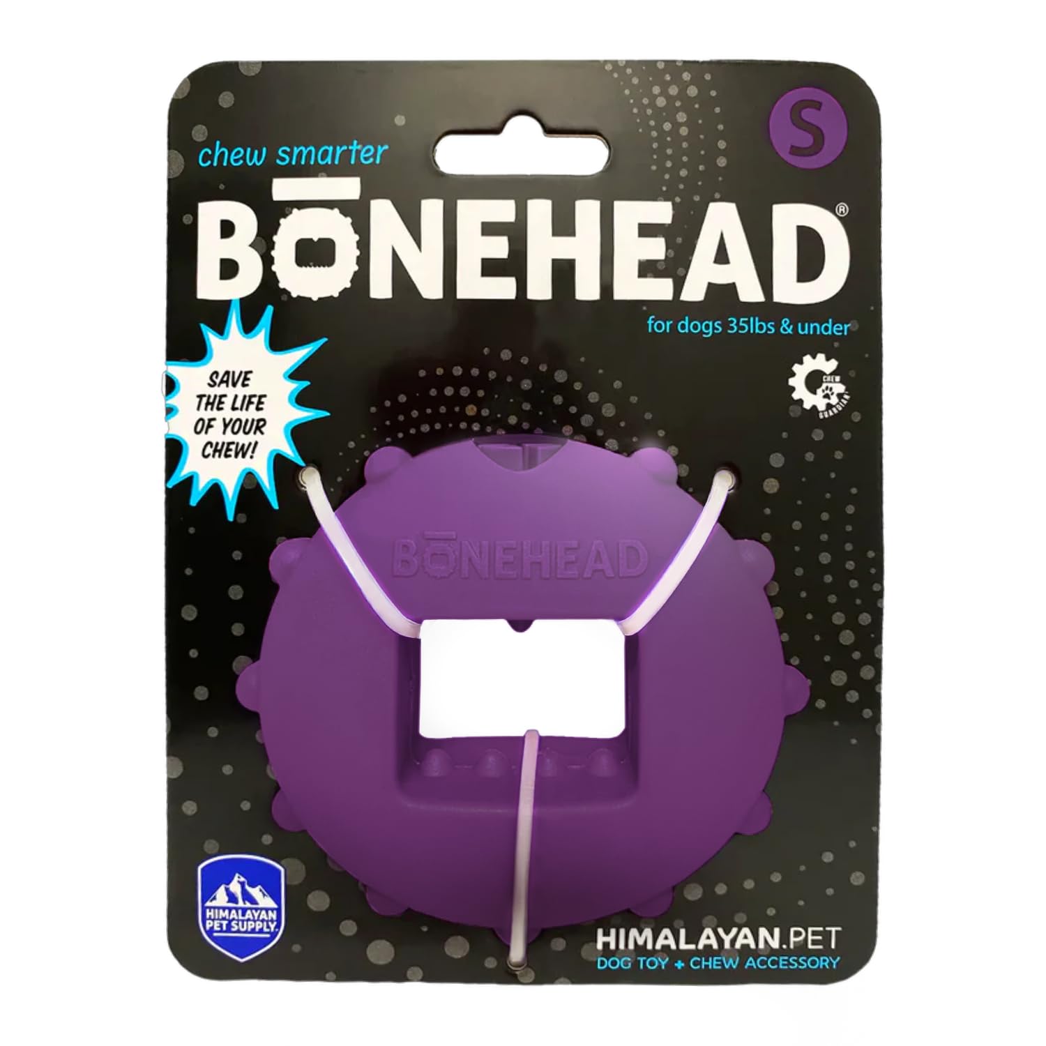 Himalayan Dog Chew Himalayan Pet Supply Bonehead Holder, Small, Pack of 1 - Interactive Dog Treat Dispenser Toy for Extended Chewing, Secures Chews, Grip Accessory