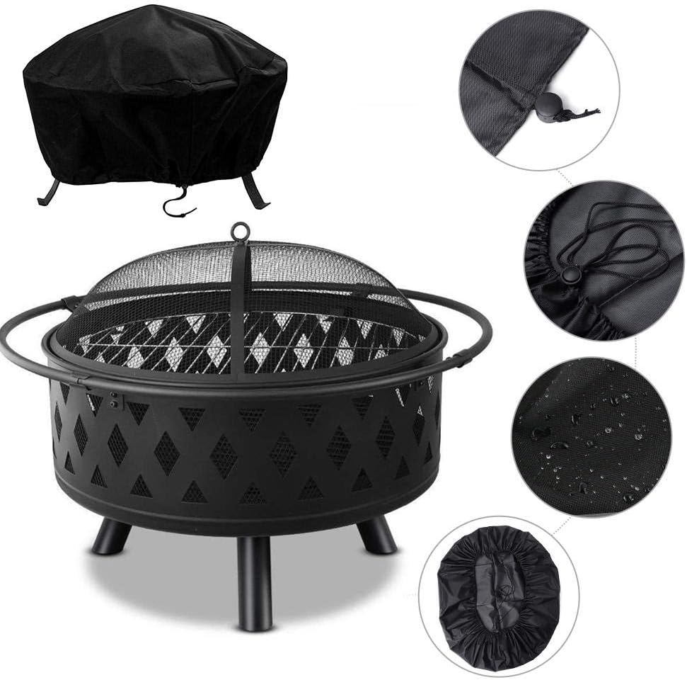 Fire Pit Covers Easy to install disassemble Breathable Fabric