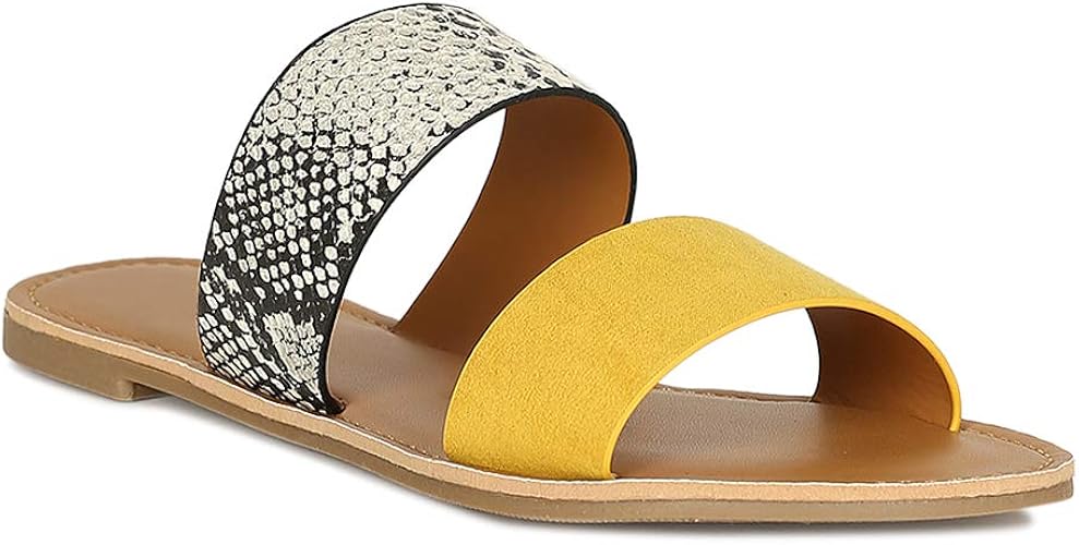 open toe slide sandals