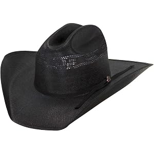Justin Men’s 20X Cutter Black Bangora Straw Western Cowboy Hat