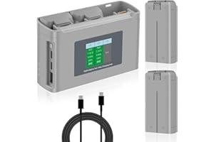 JHTC Mini 4K/2 Battery Charging Hub and 2 Pack 2400mAh Intelligent Flight Battery, Compatible With DJI Mini 4K/2/SE, 31mins Max Flight