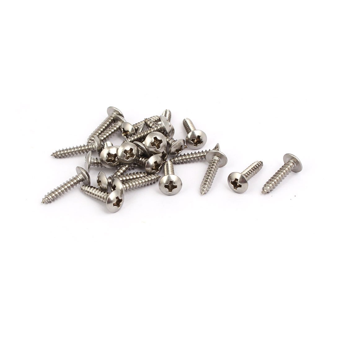 Sourcingmap M3x14mm Thread 316 Stainless Steel Truss Phillips Head Self Tapping Screw 25pcs