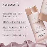 d'alba Waterfull Tone Up Sunscreen SPF 50+ PA++++ 50ml Vegan Hybrid UV view 6