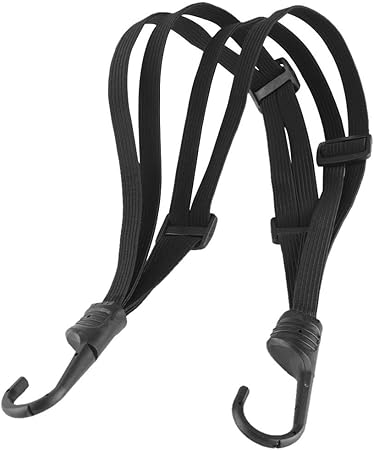 Amazon Sococo オートバイヘルメットロープ 調節可能荷物ロープ バスケット固定ロープ 弾性ロープ ヘルメット ロープ ゴムひも伸縮調整付 カバン固定 ブラック オートバイ 自転車 荷物ストラップ 旅行荷物ベルト用荷物固定ロープ ネット コード フック 車 バイク