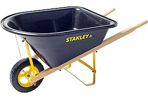 Red Toolbox Stanley Jr. Kids Wheelbarrow: Hands-On Gardening Fun for Little Ones, Ages 3 and Up