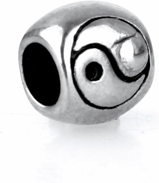 COPAUL Men's Women's Stainless Steel Cartoon Style Charm Beads Fit Jewelry Bracelet