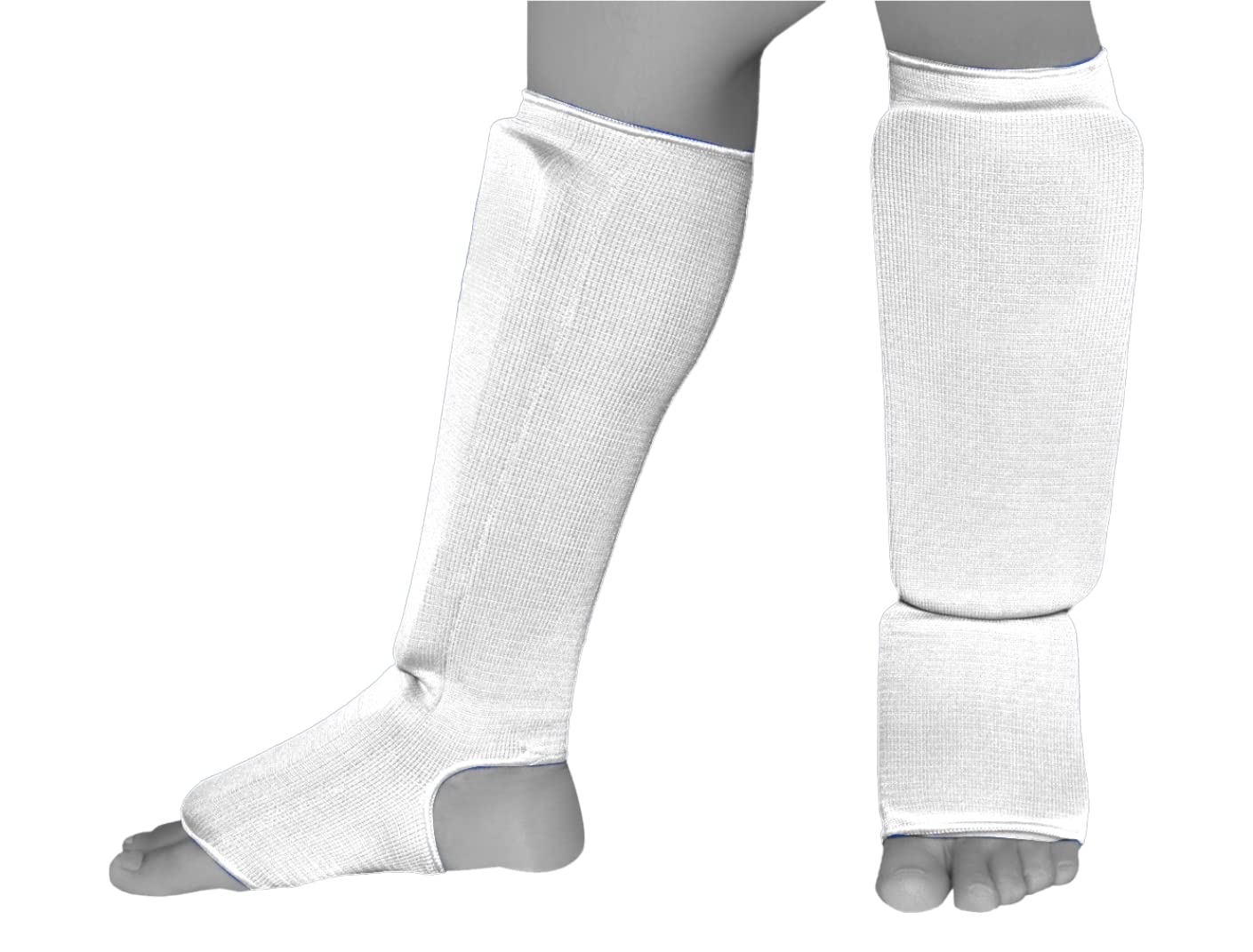 Shin Guards - Ideal Fit and Padding | shin Protection for Kicks in Kickboxing, MMA, Muay Thai and Other Combat Sports (M, White)