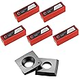 Findbuytool Carbide Inserts cutters (15x15x2.5mm-30°-R150-4R0.5) Insert for Woodworking Helical Cutter Head Tools, 10 Pcs (10)