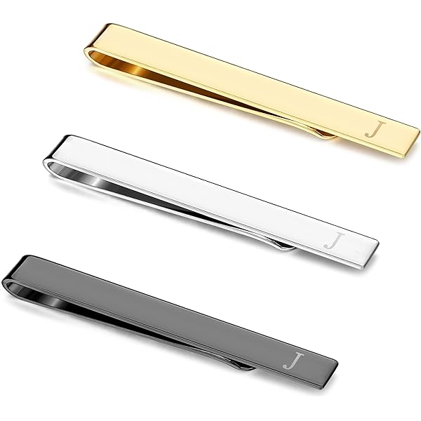 Amazon.com: 4 Pack Sherry Tie Clips for Men, Black Gold Blue