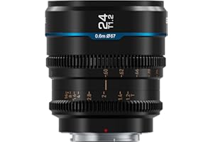 SIRUI Night Walker 24mm T1.2 S35 Cine Lens, Large Aperture Manual Focus Lens (MS24E-B, E Mount, Black)