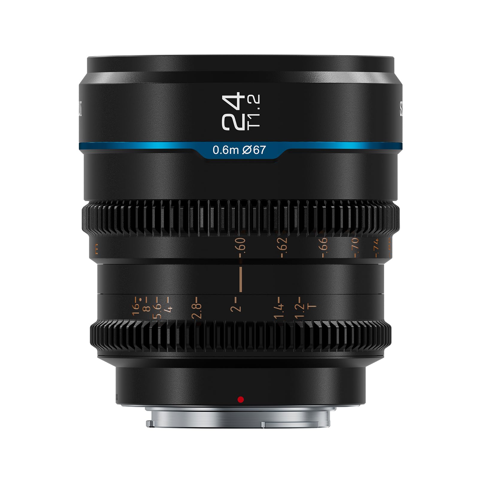 SIRUI Night Walker 24mm Manual Focus Cine Lens, T1.2 Large Aperture S35 Frame Prime Lens for E Mount Cameras, FX30, ZV-E10, A6400, A6700 (MS24E-B, Black)