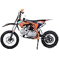 X-PRO 125cc Kids Dirt Bike Pit Bike Youth Dirt Pit Bike with 4-Speed Semi-Automatic Transmission, Big 14"/12" Tires!