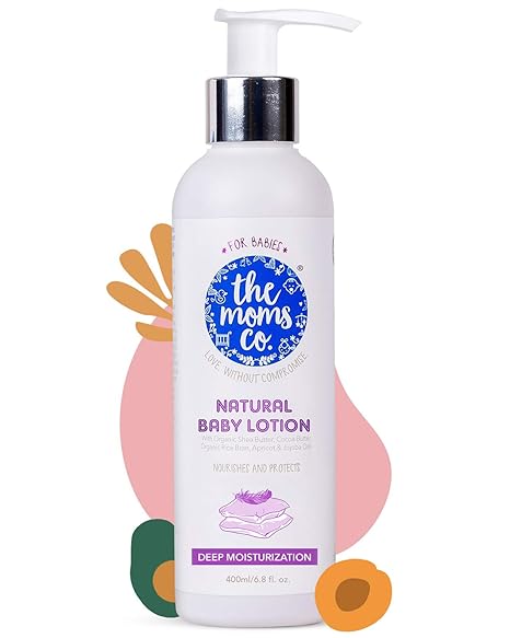 The Moms Co. Natural Baby Lotion, Australia-Certified with Organic Apricot, Organic Jojoba
