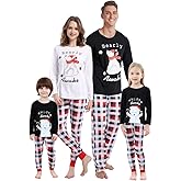 MyFav Matching Family Christmas Pajamas Set Soft Holiday Clothes Sleepwear