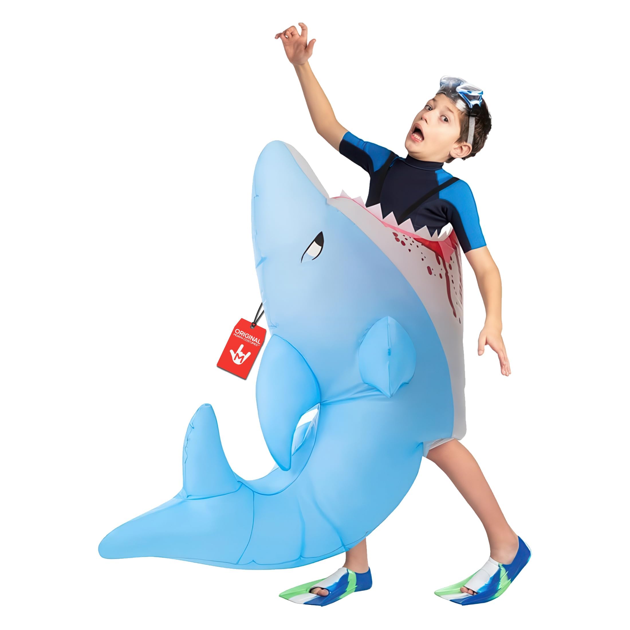 Morph Shark Outfit Inflatable Costumes for Adults, Inflatable Shark Costume Adult, Adult Halloween Costumes Men Funny One Size