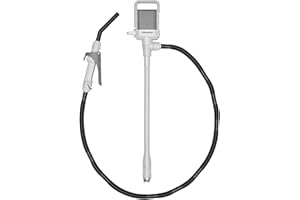 DEWAY Automatic Fuel Transfer Pump with Nozzle for Quick Flow Control & Stop, 3X More Powerful D Battery Powered, Extra Long Hose Fits All Size Cans, Portable Liquid Pump Transfers at 2.4 Gal/Minute