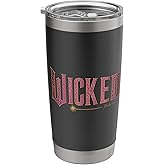 Wicked Movie Logo Glinda Pink And Gold Wand Stainless Steel Insulated Tumbler