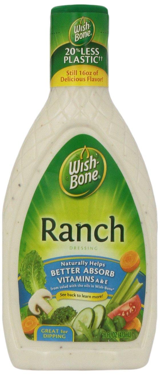 Wishbone Salad Dressing, Ranch, 16Ounce Bottles (Pack of