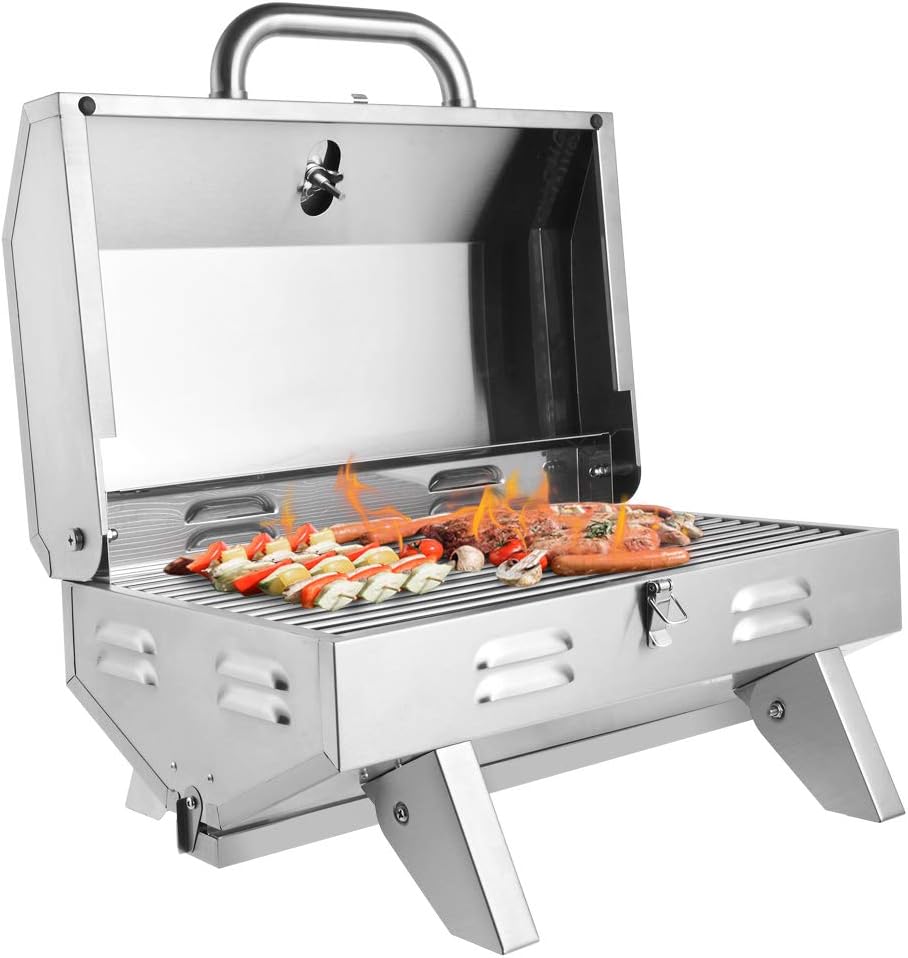 Review ROVSUN Portable Propane Gas Grill 12,000BTU, Tabletop Outdoor