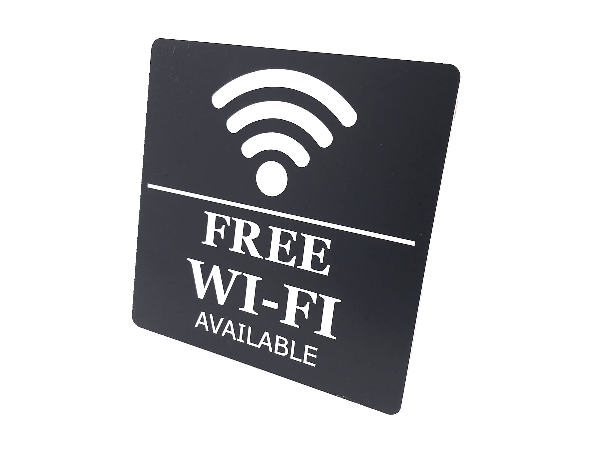 FREE Wi-Fi Available Sign - Internet Notice, Guest Information, Self Adhesive Sticker