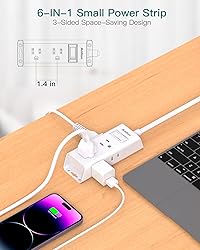 Cruise Essentials - Flat Plug Power Strip, Addtam 5