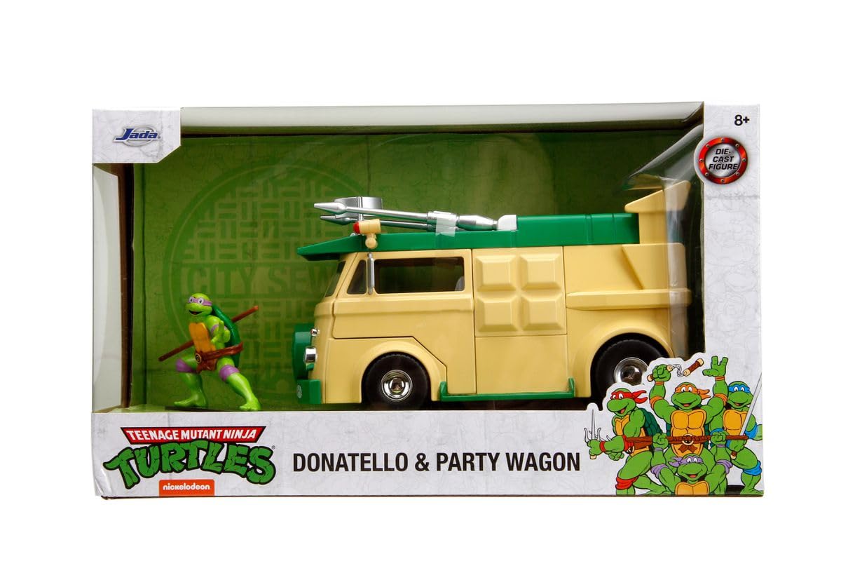 Jada TURTLES PARTY WAGON 1:24 Die-Cast Car play or gift and for a collection for both Kids and Adults