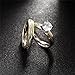 HMILYDYK Stainless Steel Sparkle Cubic Zirconia Crystal 2 Pcs A Set Promise Ring Wedding Band Sizes 6 - 9 (Size 9)