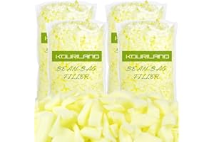 KOURILAND 20LBS Bean Bag Filler - Shredded Memory Foam Beanbag Filling Pillow Stuffing Bean Bag Refill for Couch Cushion Stuffed Animals Dog Bed Chair Arts Crafts