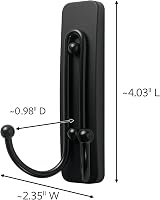 Command Large Matte Black Double Hook Damage Free Hanging Indoor Use Jackets view 3