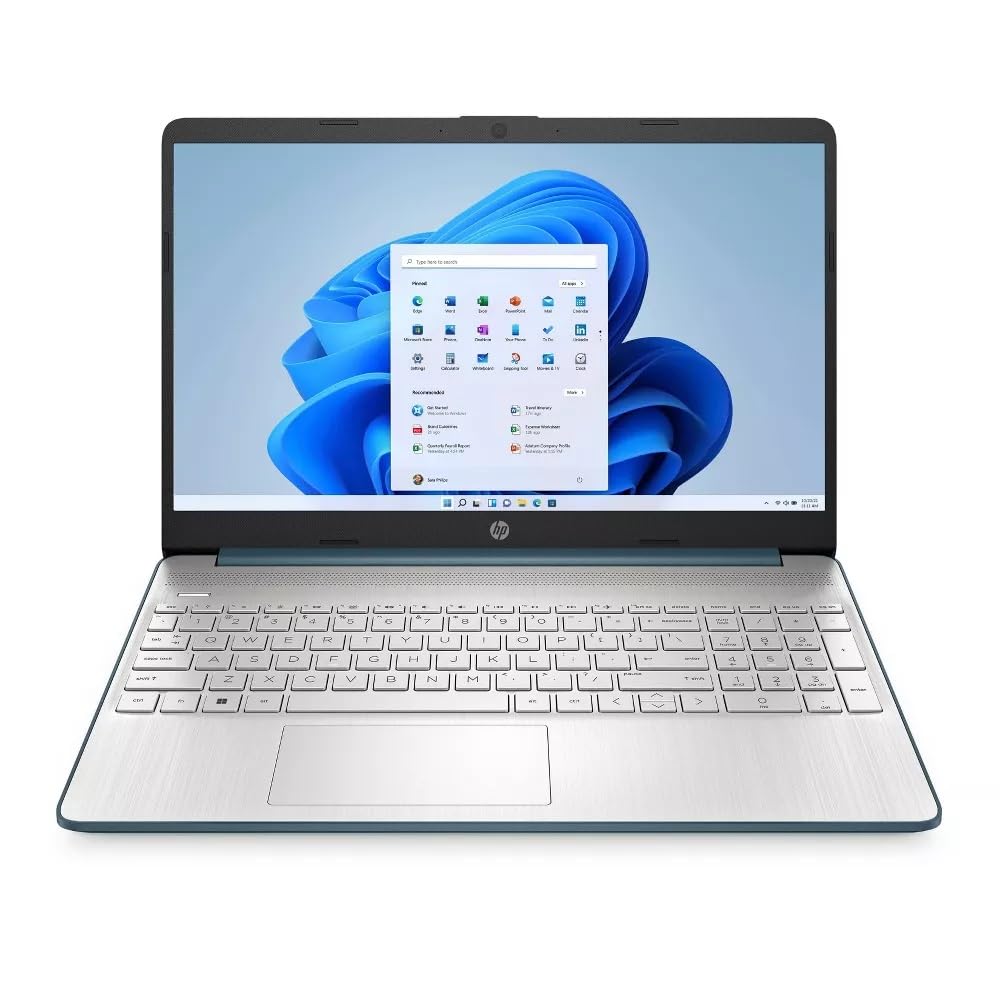 HP 15 Slim Laptop in Ocean Blue Intel i3-1115G4 up