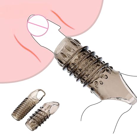 Amazon ペニスリング ペニスサック 粒子陰茎袖 摩擦増加 Gスポット刺激 コックリング 柔らかい 陰茎スリーブ 陰茎 リング Ab Kksexy 突起