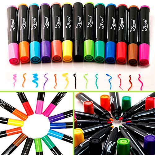 Dry Erase Markers Whiteboard Erasable Marker Pens Set - Eco Bulk Pen Pack with 13 Vivid, Fresh Colors - You Get FREE Gift (ebook)- For White Board Calendar Kids Office (Fine Tip New Edition)
