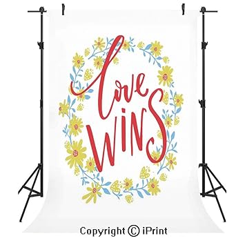 Amazon Com Romantic Photography Backdrops Love Wins Quote In