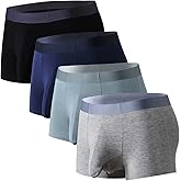 Ouruikia Men's Trunks Underwear Breathable Modal Trunks Underwear Tagless Boxer Briefs Separate Pouch