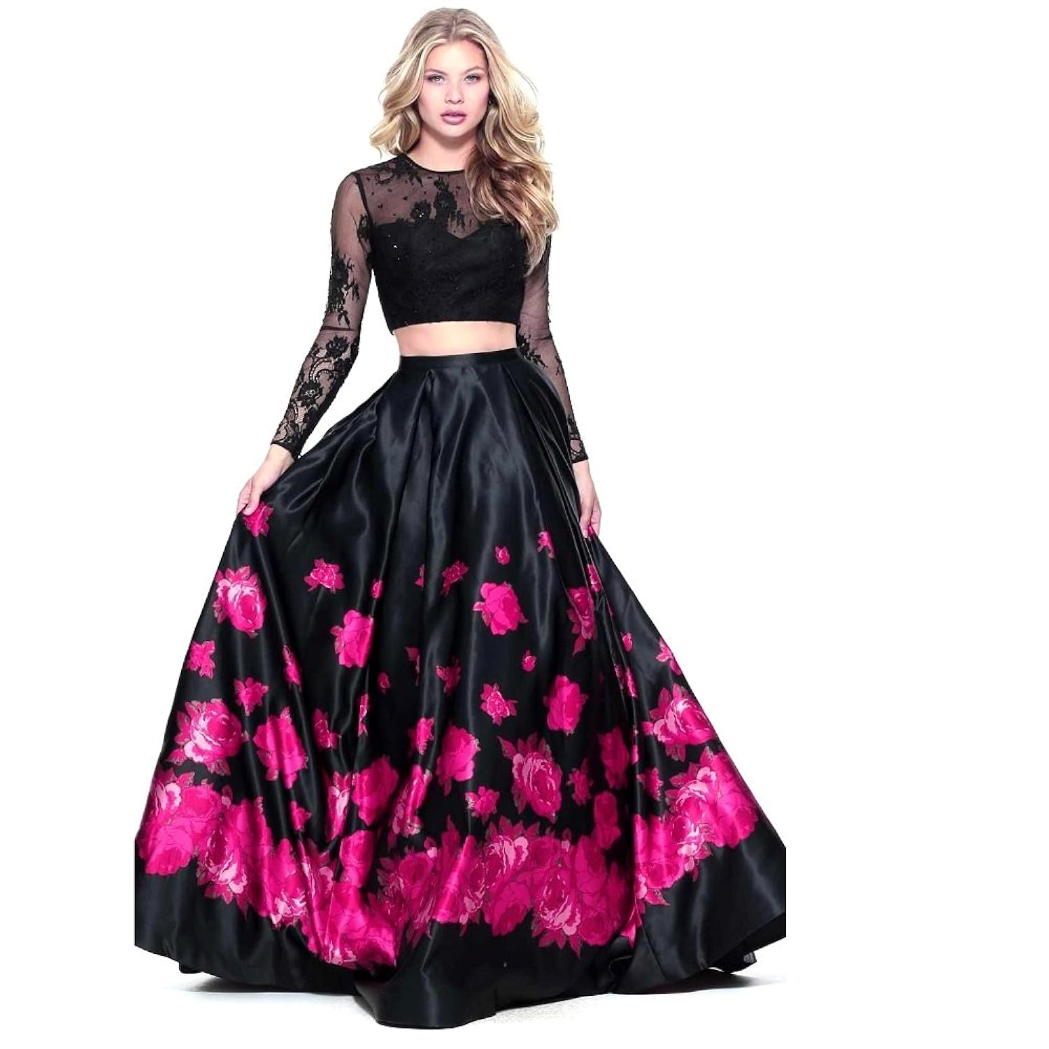 nplash fashion satin silk lehenga choli (blackrose _ pink_pink_free size)