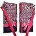 Samsung Galaxy J1 Case (Verizon), Magnectic Leather Folio Flip Book Wallet Pouch Case Cover With Fold Up Kickstand and Detachable Wrist Strap For Samsung Galaxy J1 (Hot Pink Cheetah)