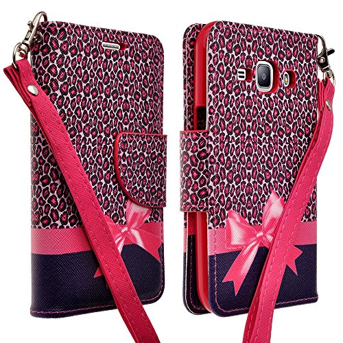 Samsung Galaxy J1 Case (Verizon), Magnectic Leather Folio Flip Book Wallet Pouch Case Cover With Fold Up Kickstand and Detachable Wrist Strap For Samsung Galaxy J1 (Hot Pink Cheetah) Samsung Galaxy J1 Case (Verizon), Magnectic Leather Folio Flip Book Wallet Pouch Case Cover With Fold Up Kickstand and Detachable Wrist Strap For Samsung Galaxy J1 (Hot Pink Cheetah)
