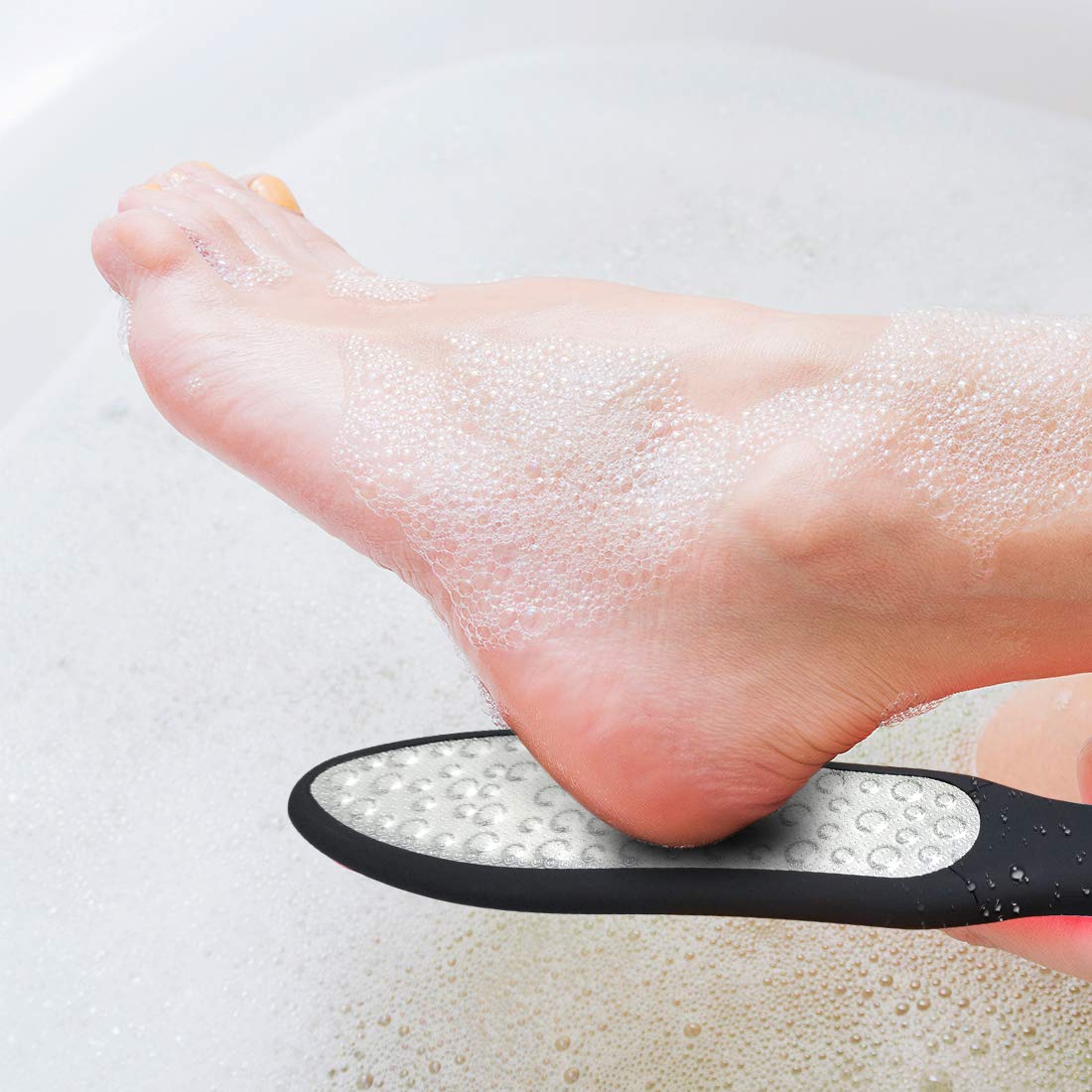 Laser Hornhautfeile - Hornhautentferner für die Entfernung von Hornhaut & Hühneraugen aus rostfreiem Edelstahl - Fußpflege für seidig weiche Füße in Podologie Qualität