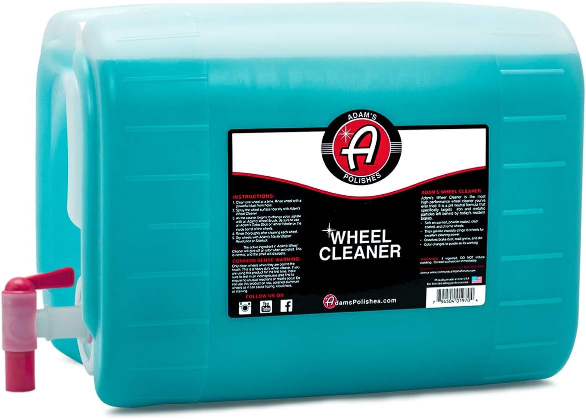 Adam's Wheel Cleaner 16oz – Professional Car Wheel Cleaner Spray & Brake Dust Remover for Car Wash Detailing | Safe Rim Cleaner On Chrome Clear Coated & Plasti Dipped Wheels| Use w/Wheel Brush Woolie: Automotive