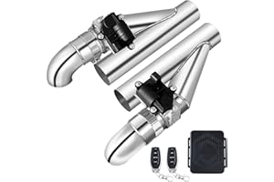 PEASTORM 2 Inch Electric Exhaust Cutout with Elbow Valved Muffler Valvetronic Exhaust Valve Kit (2 pcs)