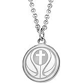 Athletes Necklace With Inspiring Bible Quote – Choose Your Quote, Silver Cross Necklace for Men and Women That Love Sports – Makes a Unique, Inspiring Gift for Athletes. Baseball, Basketball, Football, Hockey and Soccer Available.