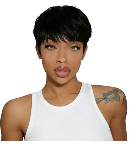 Amazon.com : Short Wavy Layered Wigs For White Women Natural  display picture 3