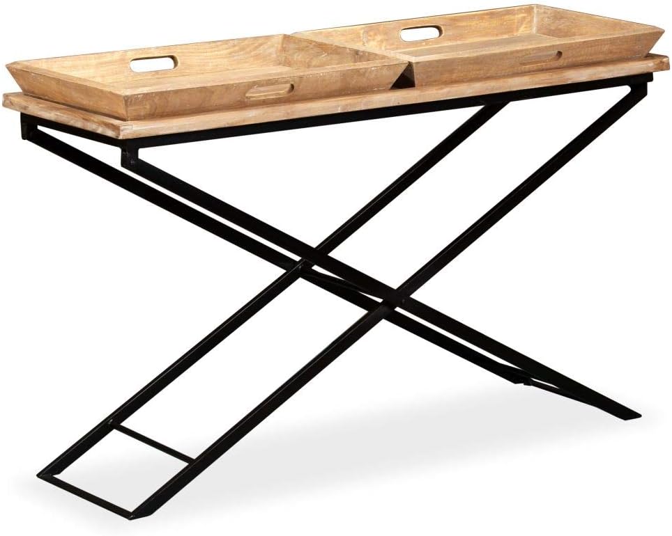 Retrome Console Table Solid Mango Wood 130x40x80 cm